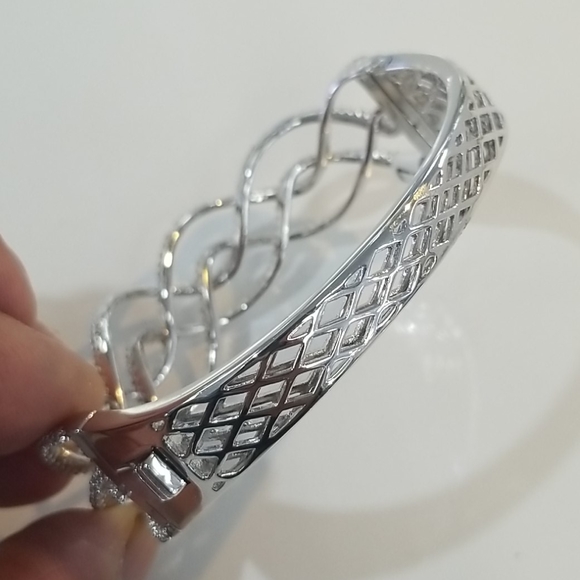 Sterling silver 925 bracelet with white sapphires. - Picture 6 of 6